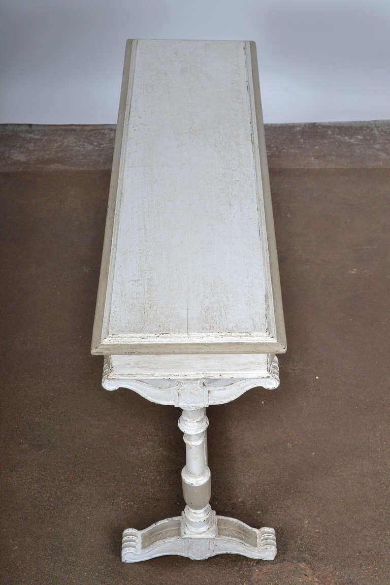 Fir French Renaissance Painted Console Table