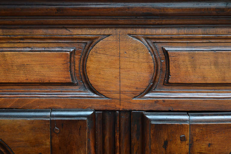 Early 18th Century French Hand-Carved Walnut Armoire from Lyon 2