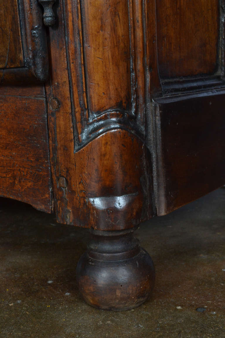 Early 18th Century French Hand-Carved Walnut Armoire from Lyon 5
