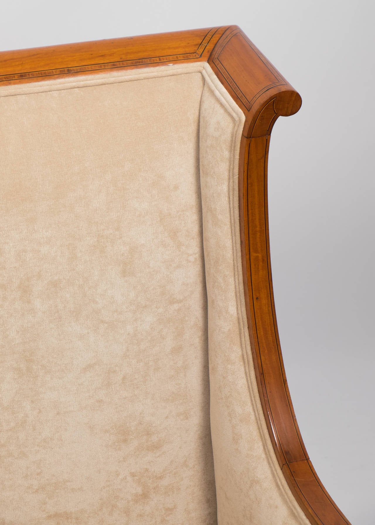Rosewood Elegant Antique French Directoire Bergère