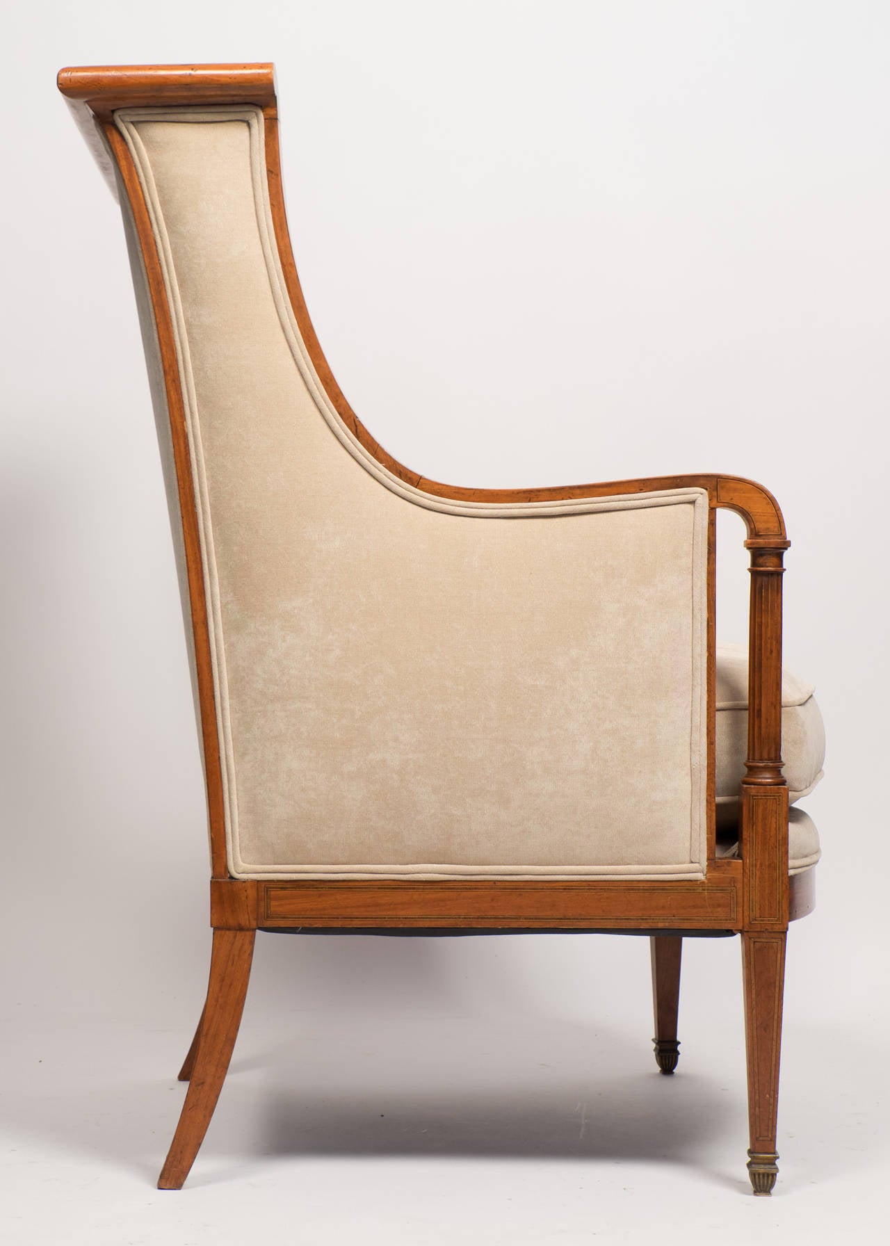 Inlay Elegant Antique French Directoire Bergère