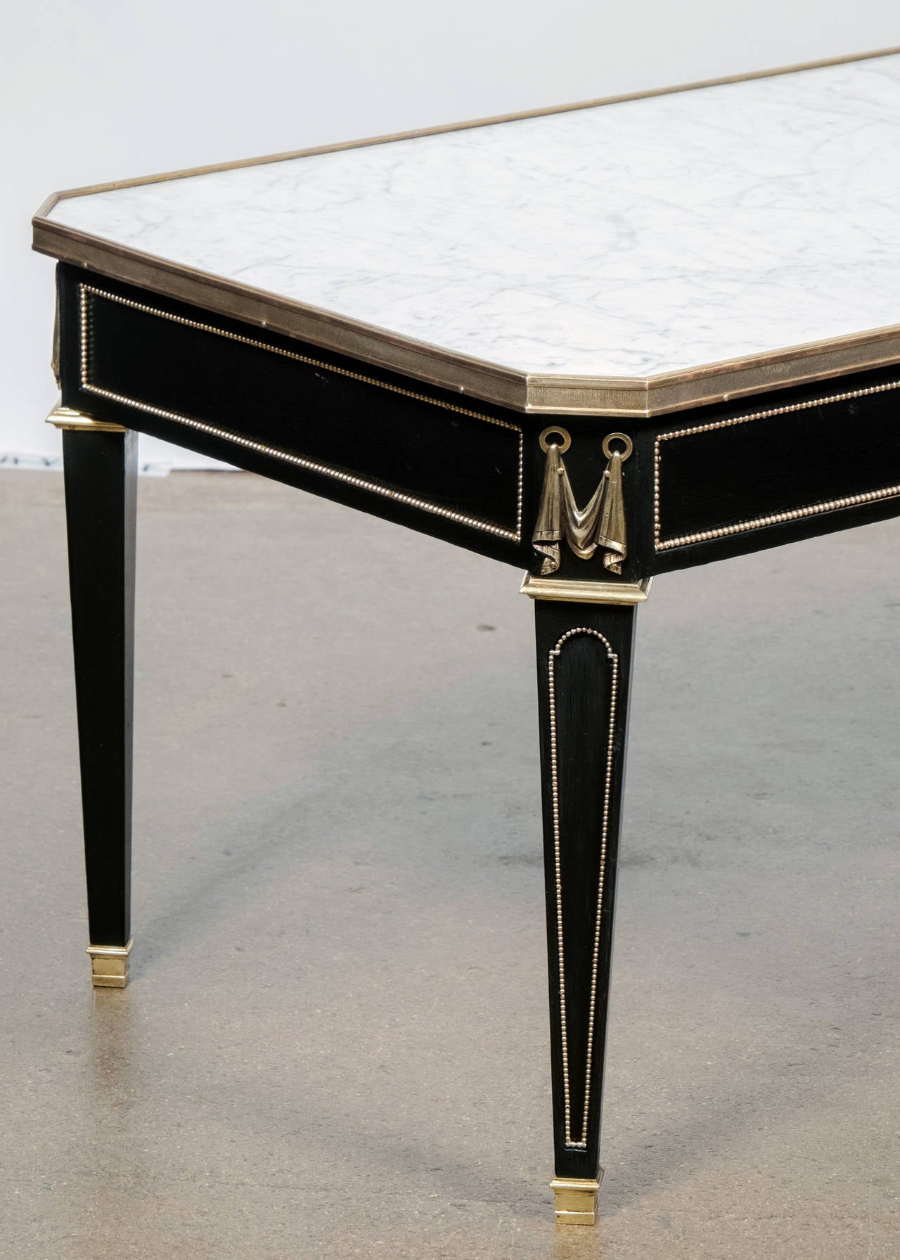 French Directoire Carrara Marble-Top Coffee Table 2