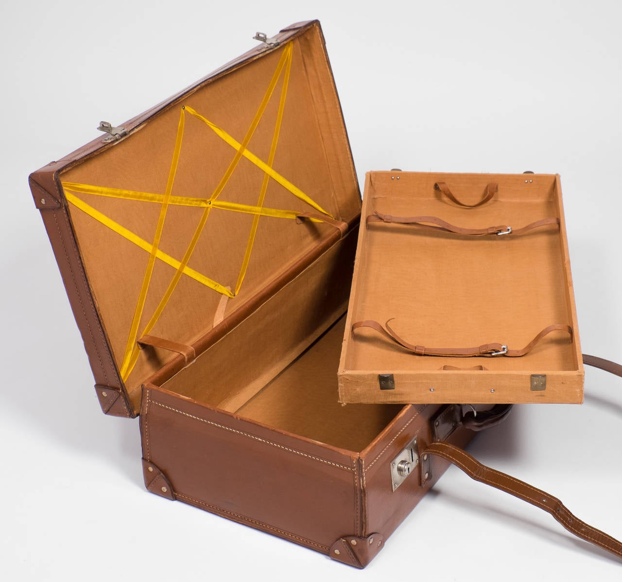 antique leather suitcase