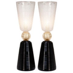 Modernist "PULEGOSO" Murano Glass Lamps by Alberto Dona