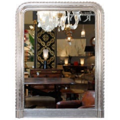 Antique Louis Phillipe Silver-Leaf Mirror