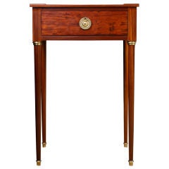 Louis XVI Solid Mahogany Side Table