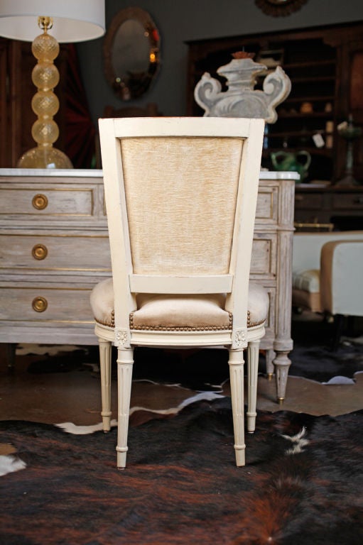 Mid-20th Century Set of 6 Louis XVI Painted Chairs