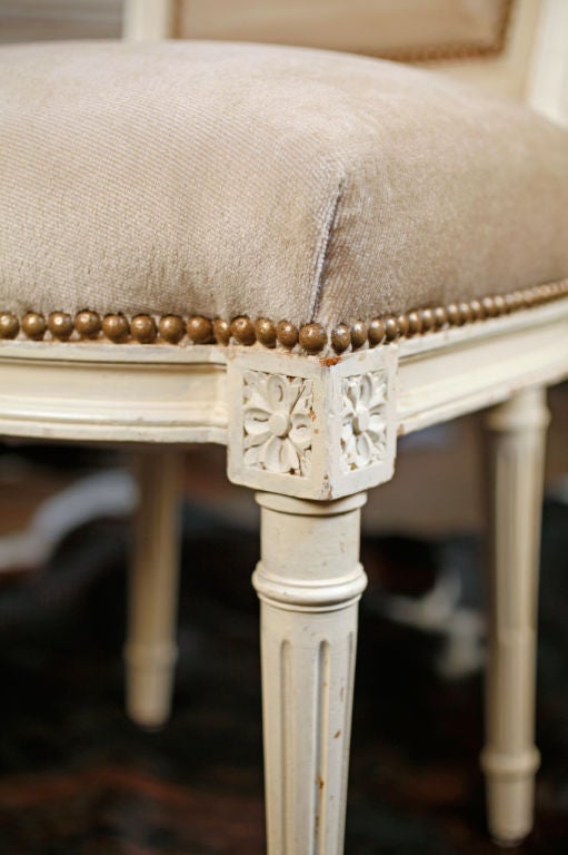 Set of 6 Louis XVI Painted Chairs 3