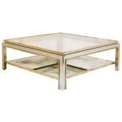 French Modernist Chrome Coffee Table