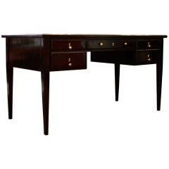 French Neoclassic Ebonized Elm Desk