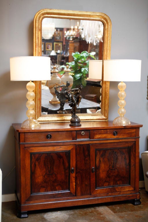 French Charles X Provincial Walnut Buffet