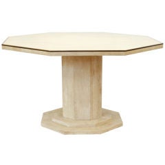 Rare Modernist Italian Travertine Dining Table