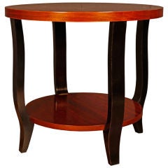 French Art Deco Walnut Side Table