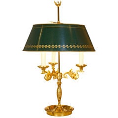 Important Gilded Bronze Empire "Bouillote" Lamp