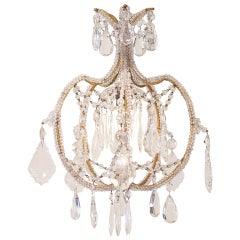 Italian Antique Genovese Crystal Chandelier