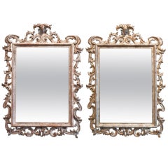 Pair of Italian Gold Leaf Mirrors