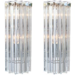 Pair of Murano Glass Wall Sconces by Venini 12