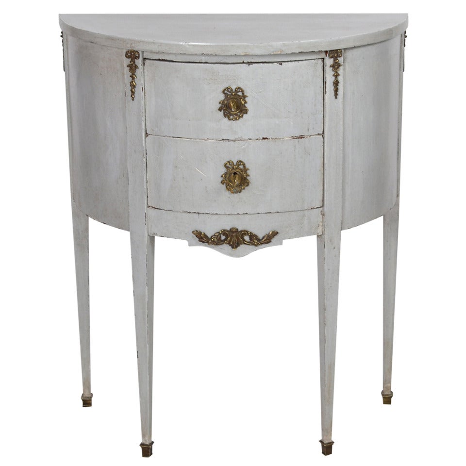 French Louis XVI Demi-Lune Chest of Drawers