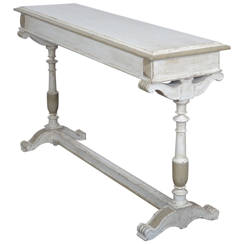 French Renaissance Painted Console Table