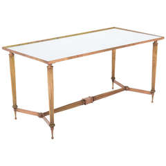 French 1940s Brass Coffee Table