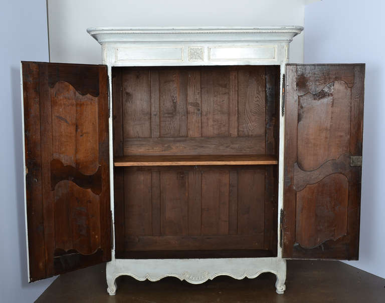 French Louis XV Solid Oak Armoire