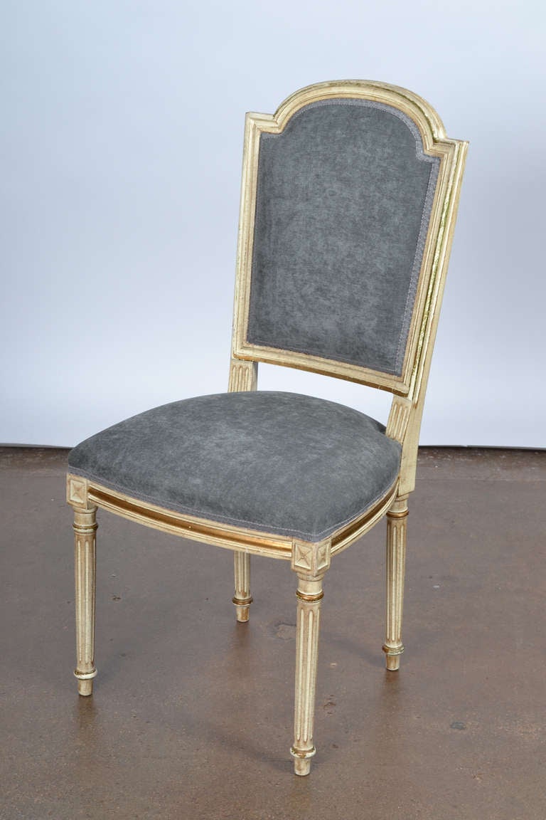 French Louis XVI Set of Six Dining Chairs In Good Condition In Austin, TX