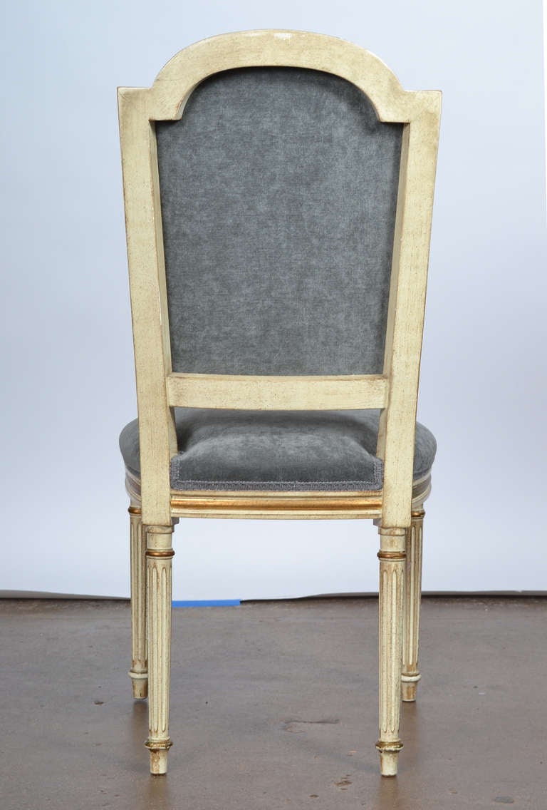 Beech French Louis XVI Set of Six Dining Chairs