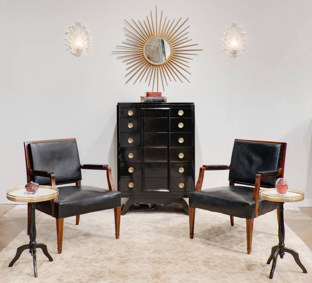 Brass French Louis XVI Tripod Side Table