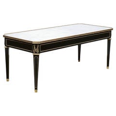 French Directoire Carrara Marble-Top Coffee Table