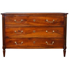 Louis XVI Period Solid Walnut Chest of Drawers