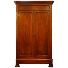 Important Louis Philippe Solid Walnut Armoire