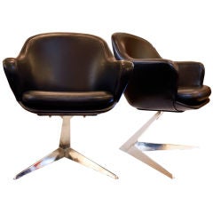 Pair of Modernist Armchairs by Jaques Adnet