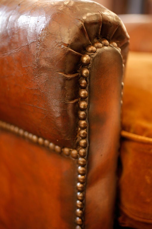 French Lambskin Leather Club Chair 3