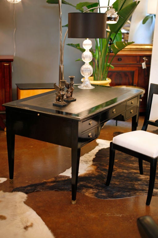 Louis XVI Ebonized Mahogany Desk