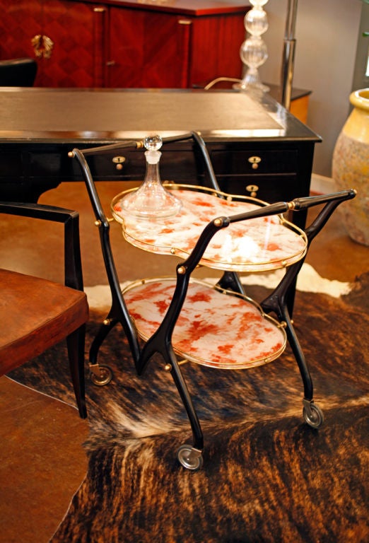 Italian Art Deco Bar on Casters