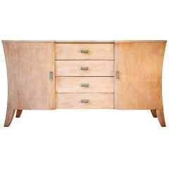 Solid Oak "Cerusé" Buffet by Chaleyssin