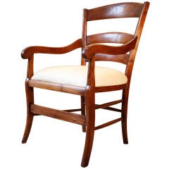 French Louis Philippe Period Cherrywood Armchair
