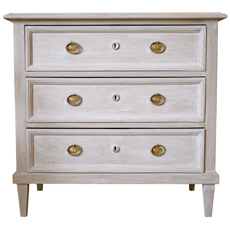 French Directoire Style Hand-Painted Chest of Drawers