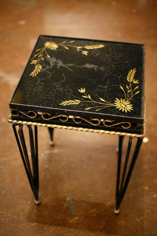 Art Deco Forged Iron  Side Table attr. Poillerat