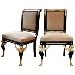 Used French 2nd Empire Pair of "Apparat" Chairs