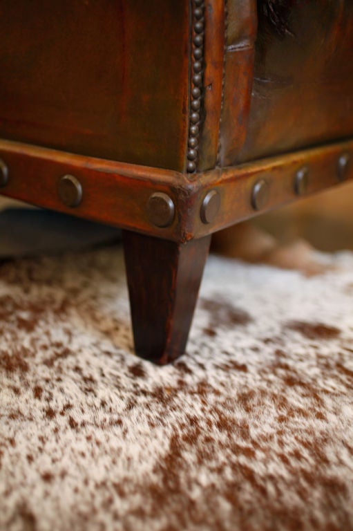 Pair of English Leather Club Chairs 6