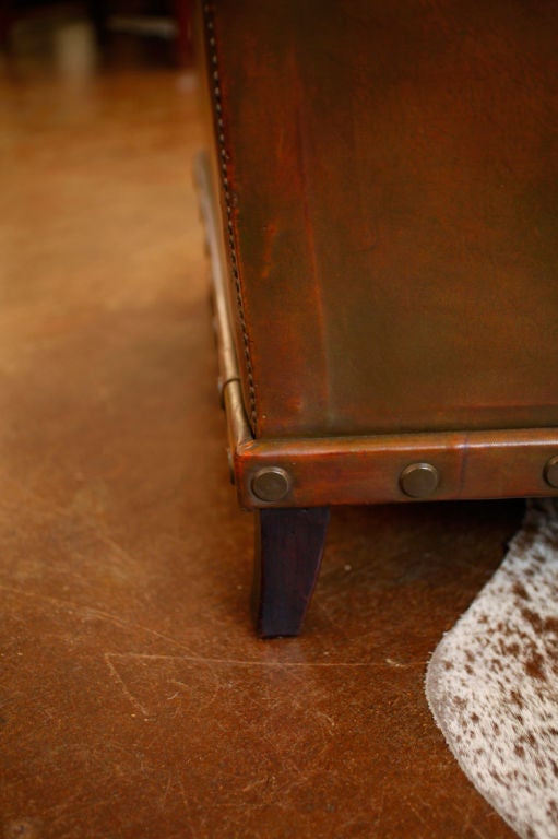 Pair of English Leather Club Chairs 5