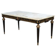 Antique Louis XVI Onyx Top Coffee Table