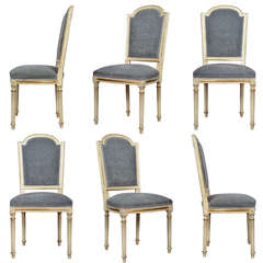 French Louis XVI Set of Six Dining Chairs