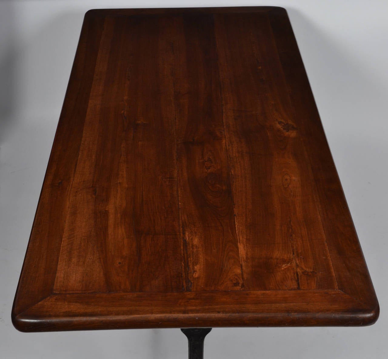 Art Nouveau French Antique Solid Walnut Vineyard Table from Beaujolais Region