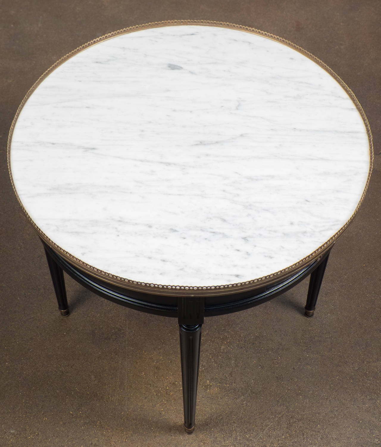 Louis XVI Carrara Marble-Top Bouillotte Table 1