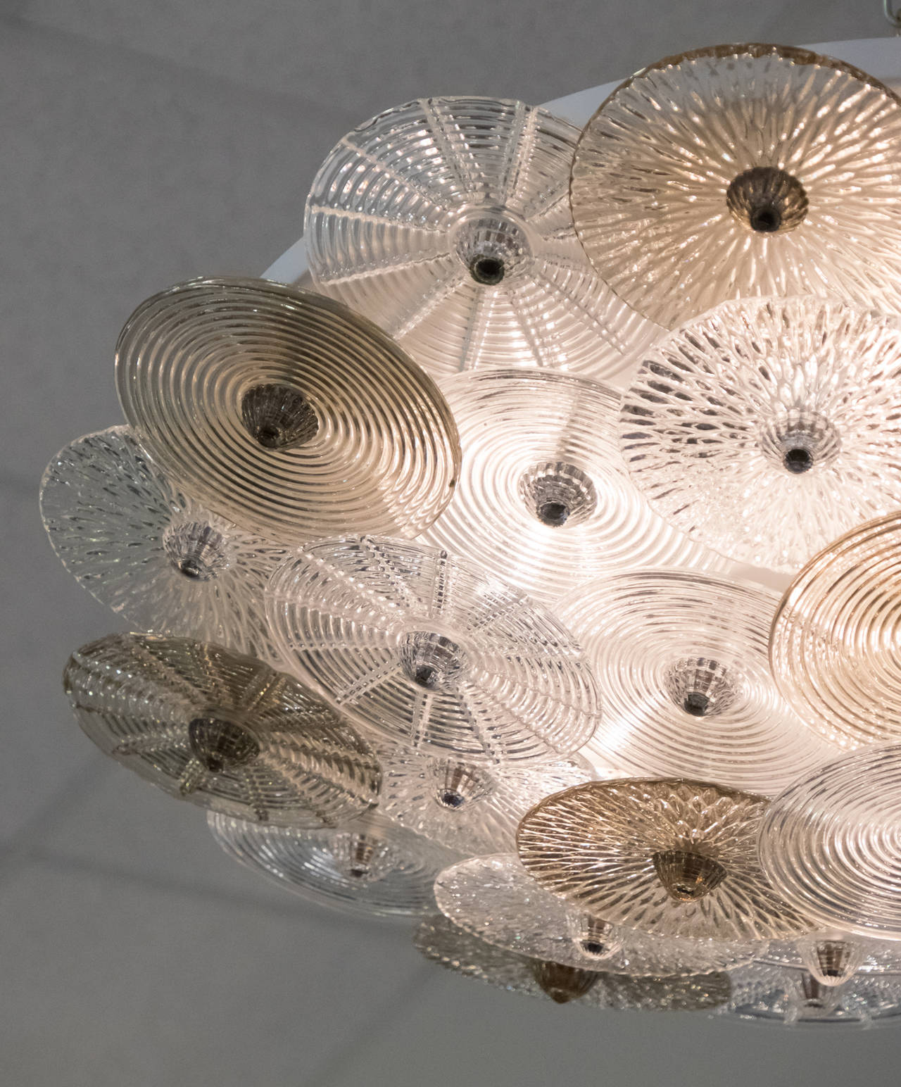 Murano Glass Ceiling Fixture in the Manner of Carlo Nason In Excellent Condition In Austin, TX