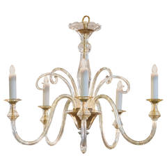 Murano Amber Glass Chandelier