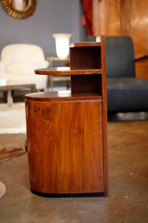 Rare Art Deco Night Stand in Eucalyptus Wood In Good Condition In Austin, TX