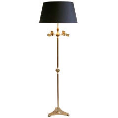 Antique French Maison Charles Gilded Brass Floor Lamp
